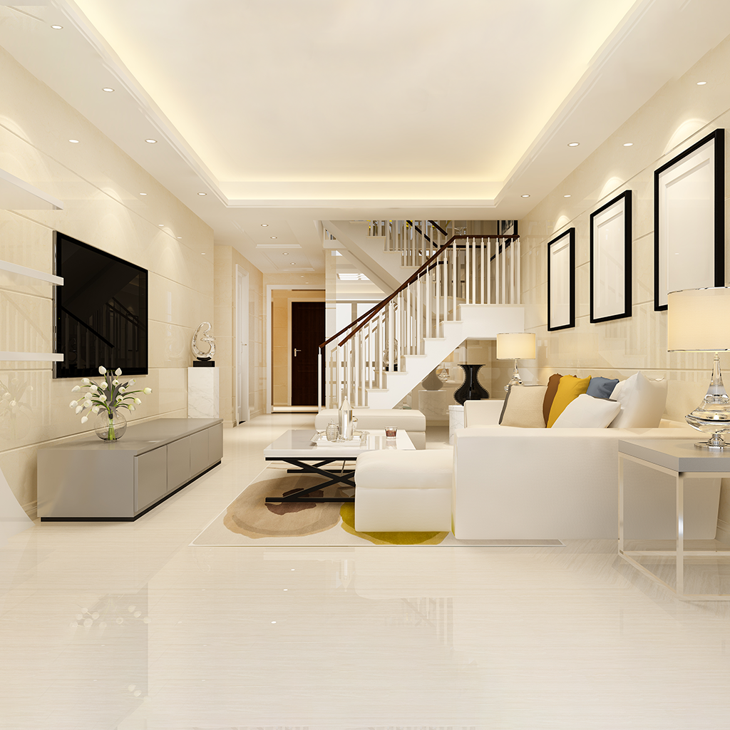 Modern and elegant interior design with luxurious furniture and ambient lighting, showcasing Singarc Builders' expertise in creating stunning interiors.