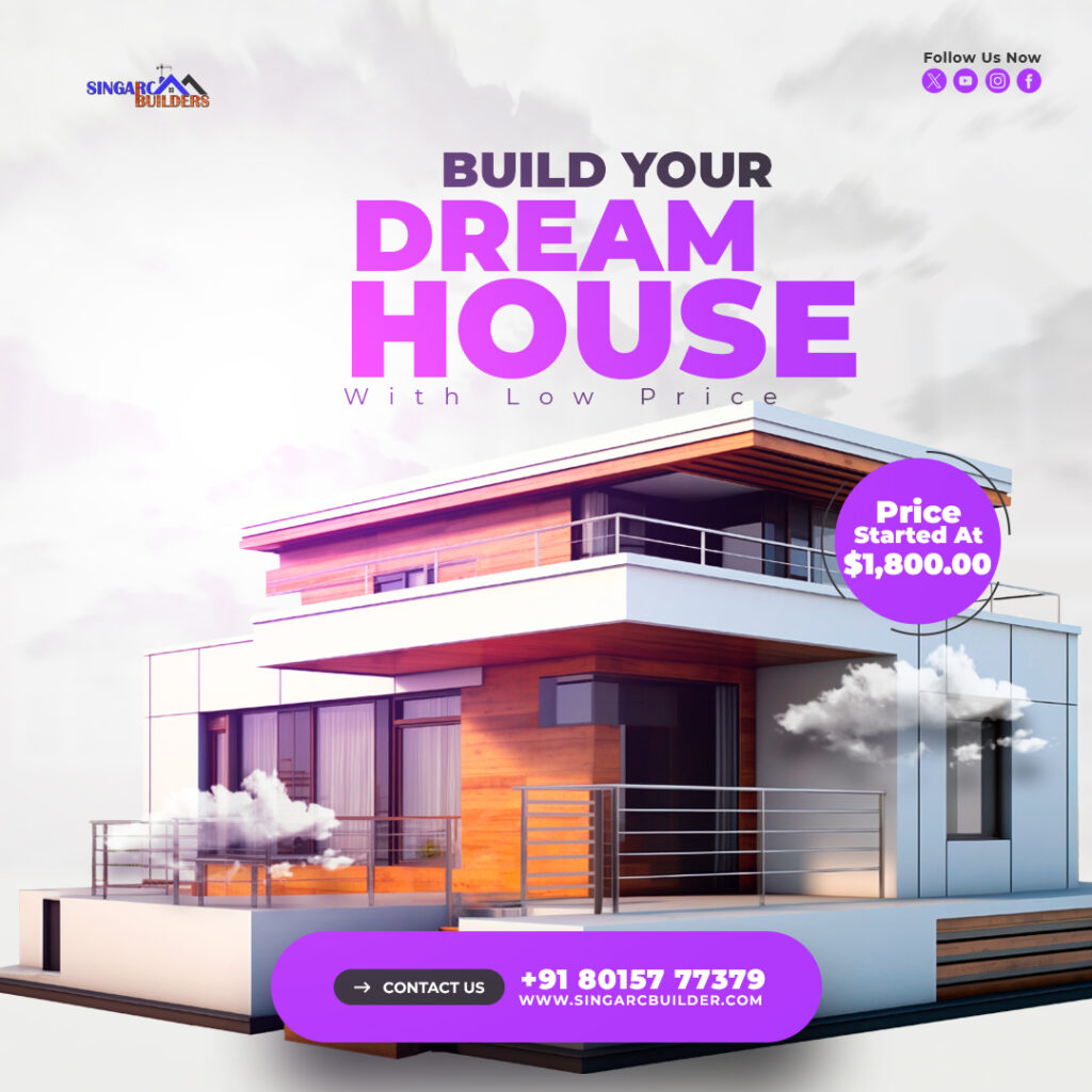 Construction company completed modern residential home project